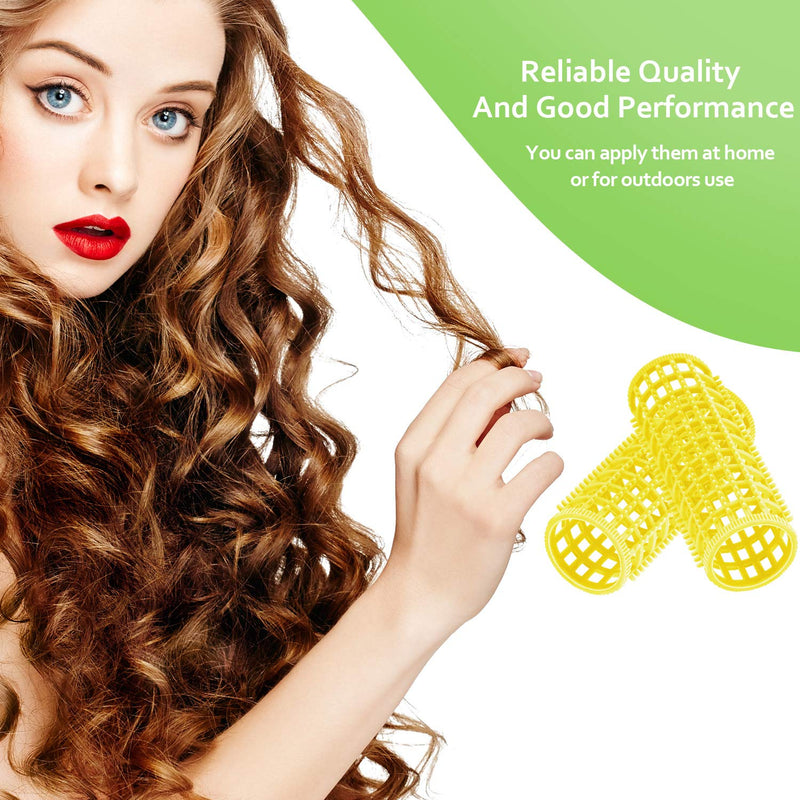 WILLBOND 24 Pcs Brush Hair Roller with Pins Plastic Mesh Hair Roller Self Grip Curler Clip for Women Long Medium Short Thick Thin Bang Barber Hairdressing Tool Home DIY Styling Salon Hairstyle Supply