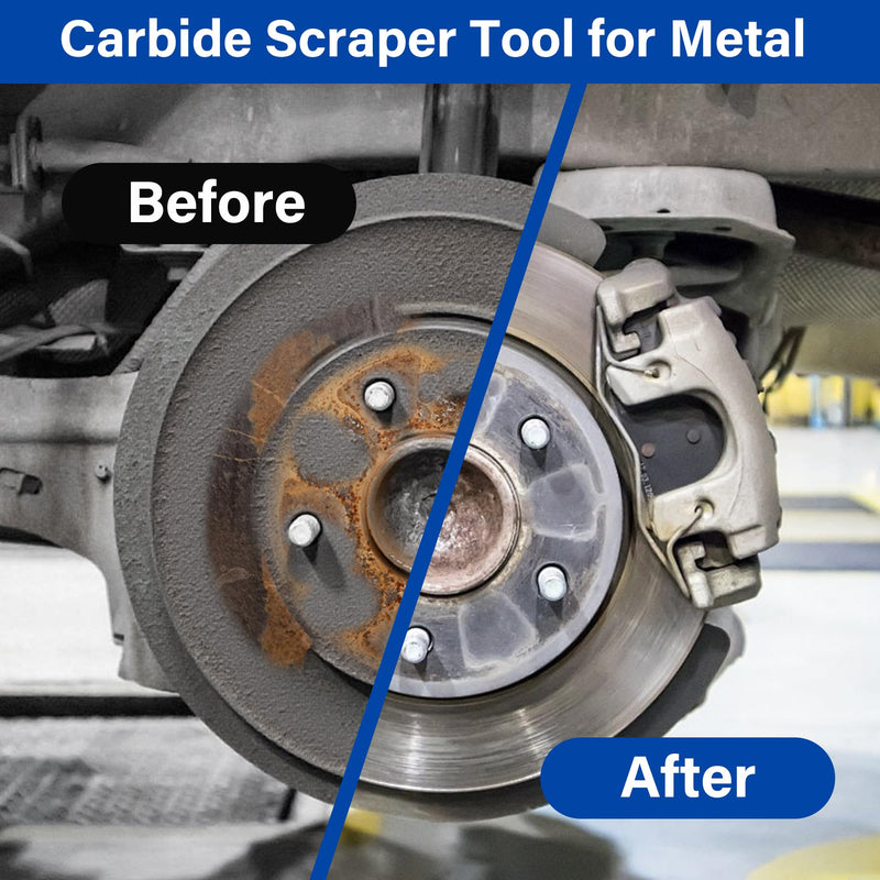 Carbide Scraper, Super Carbide Gasket Scraper for Metal and Automotive, 1-1/4 Inch and 5/8 Inch Carbide Scraper Set (2 Pcs)
