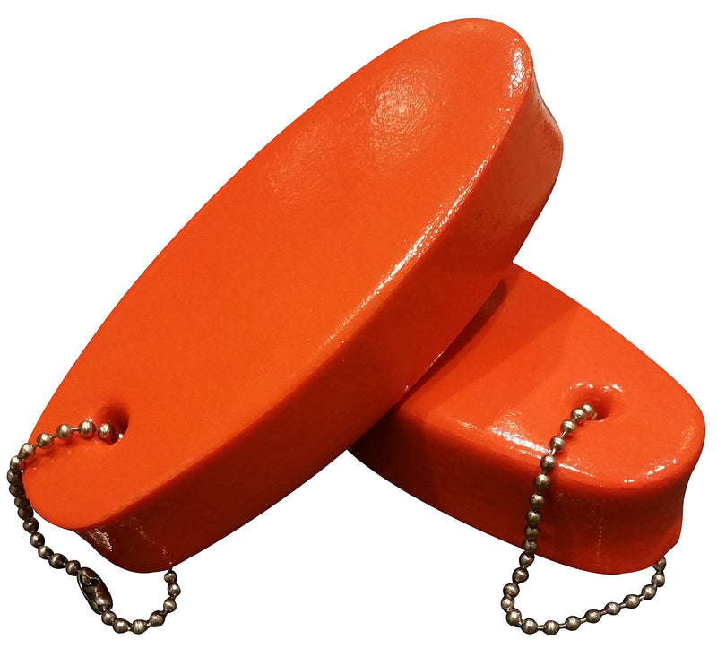 Jumbo Vinyl Coated Floating Keychain Key floatsMade in The USA Orange