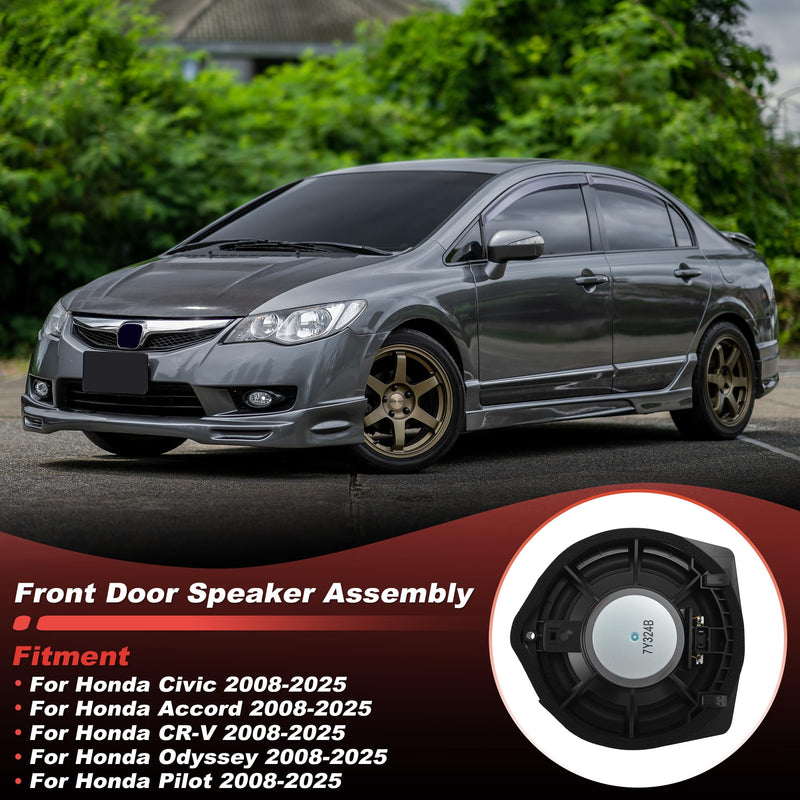 Motoforti 39120-TA0-A01 Front Door Speaker for Honda Civic 08-25 Left Right | for Honda Accord CR-V Odyssey Pilot 2008-2025, Car audio loudspeaker, Left or Right, Radio coaxial speakers