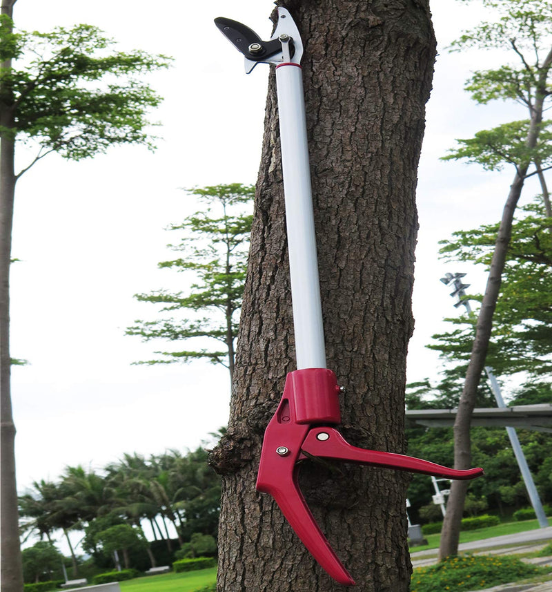2 Feet Cut and Hold Tree Pruner, Rotation Pole Tree Trimming, Short Reach Fruit Picker, Branches Bypass Lopper 2 Feet Cut and Hold Pruner