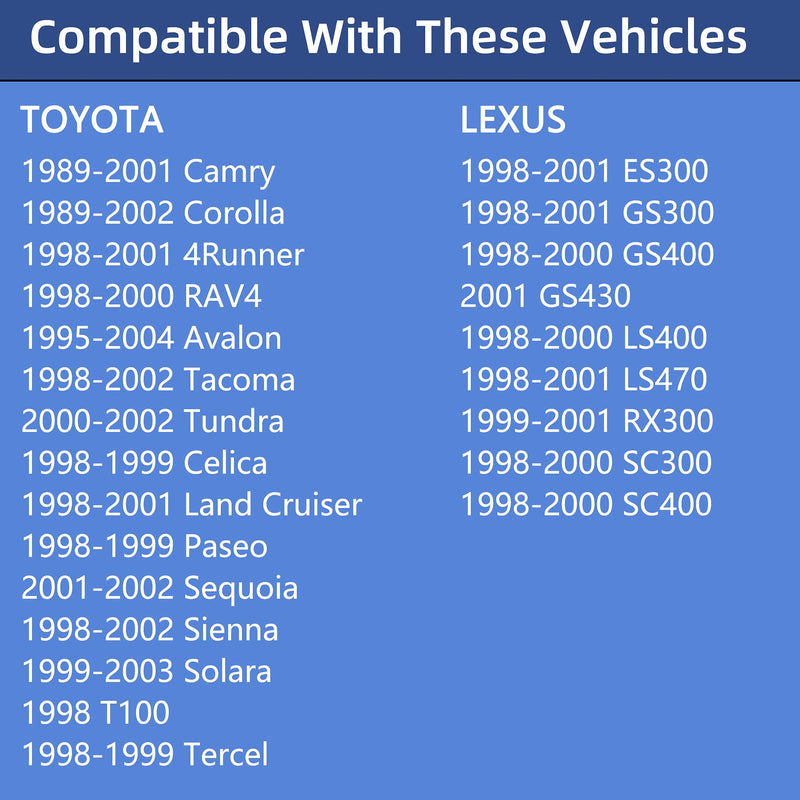 Gas Cap, Fuel Cap For 1989-2004 Toyota Camry,Corolla,4Runner,RAV4,Avalon,Tacoma,Tundra,Land Cruiser,Celica,Paseo,Sequoia,Sienna,Solara,T100,Tercel & Lexus ES300,GS300,GS400,GS430,LS400, 77310-48020