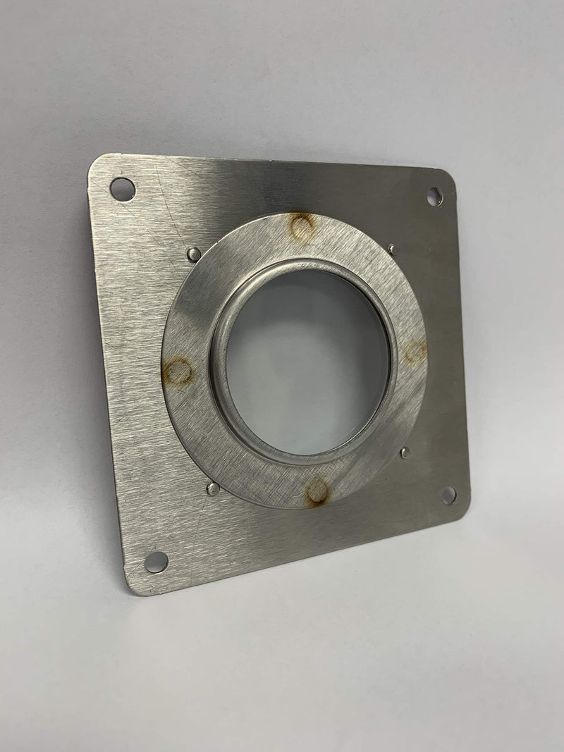 UV Inspection Viewport - Sight Glass for UVC Installations, HVAC Duct Mounted Viewport Sight Glass - Ultra Violet Lamp Installation Viewport 1