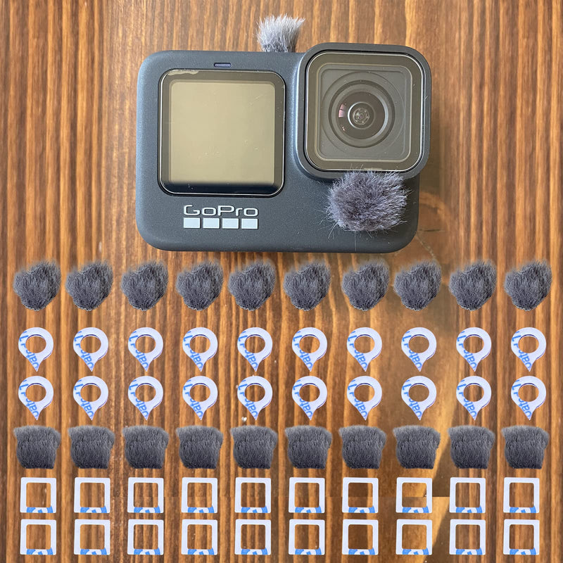 Camera Mic Wind Muff For Go Pro Hero 9 10 Dead Cat Windscreen Microphone Cover For Series Of Go Pro Hero (Grey) Grey