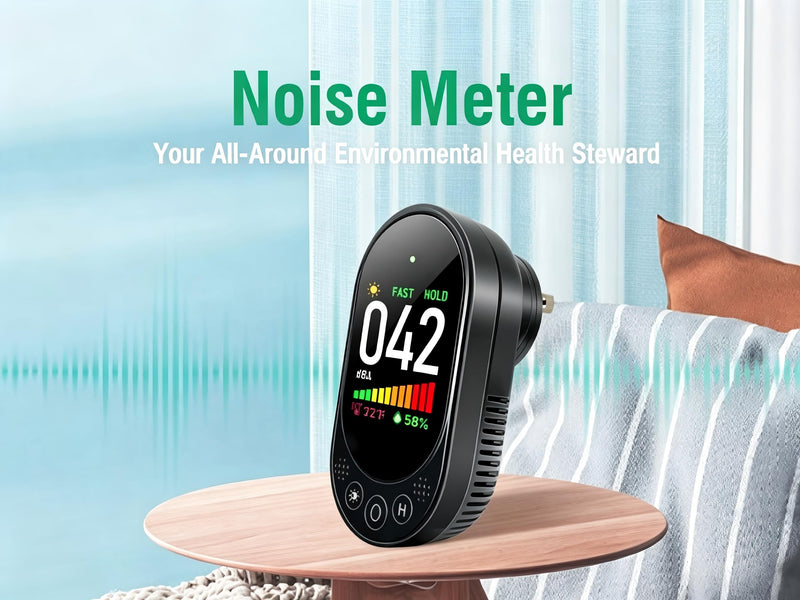 Decibel Meter, Plug-in Sound Level Meter, 3-in-1 Sound Decibel Meter & Noise Decibel Meter, Decibel Meter Sound Level Reader for Wall, Apartment, Classroom, RV & Home, 30-130dBA 1