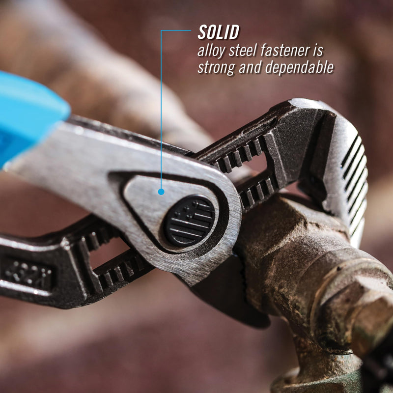 Channellock Tongue & Groove Pliers 432X - SpeedGrip V-Jaw, Push Button, Made in USA - 10 in. 432X 10" V-JAW