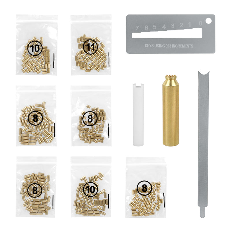 Rekey Kits for Kwikset Rekeying Kit with Bottom Pins #0 to #6, Gauge, Follower, Removal, Deadbolt Cap Remover