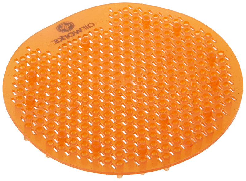 AirWorks AWSFUS231-BX Splash Free Urinal Screen, Citrus Grove, Light 0.22 lb., 8" Height, 6" Width, Orange (Pack of 10) Light Orange Citrus Grove