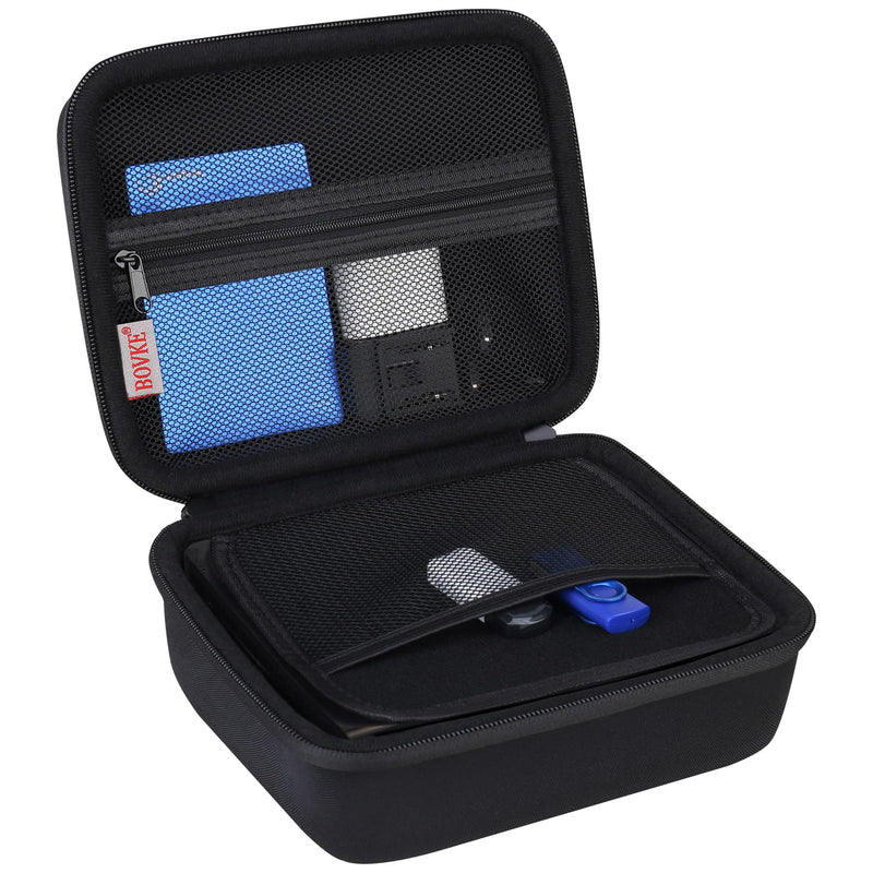 BOVKE Hard Drive Case for WD Elements My Book Seagate Expansion Desktop External Hard Drive HDD 6TB 8TB 10TB 12TB 14TB 16TB 18TB 20TB, 3.5 Inch Portable Desktop HDD Carrying Case, Black+Black