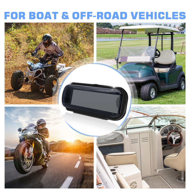 Water Resistant Marine Radio Cover - Boat Stereo Splash Guard Housing - Marine Stereo Waterproof Case for Universal Single DIN Media Receiver Black
