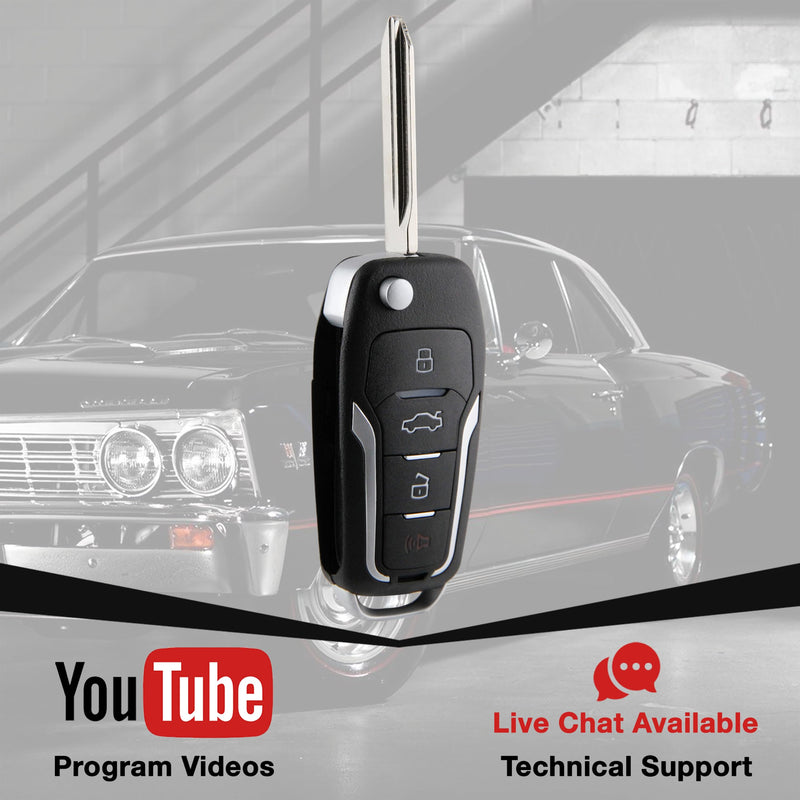 2X Remote Key Fob Flip Style Newer Upgrade Replacement for 2000 2001 2002 2003 2004 2005 2006 2007 2008 2009 2010 2011 2012 2013 2014 2015 2016 2017 Ford F150 Explorer Edge Lincoln (CWTWB1U793) Two