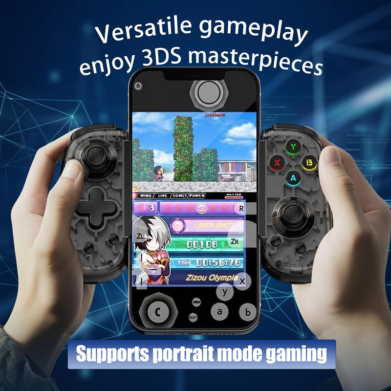 Megadream USB-C Wired & Wireless Mobile Game Controller for iPhone, Android USB-C Phones, PC, Switch - Supports Xbox/PS/Steam Remote Play & Cloud Gaming - Hall Effect Joysticks, Turbo, Vibration Black