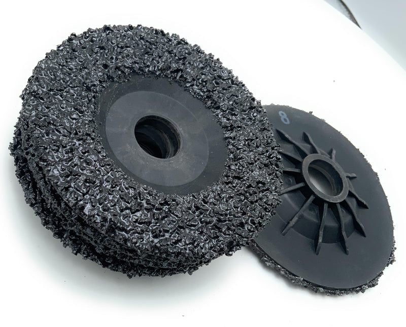 SIGNI 5 Pack SiC Plastic Back Grinding Wheel for Granite/Marble/Concrete and Glasses (4.5 INCH, 8 GRIT) 4.5 INCH