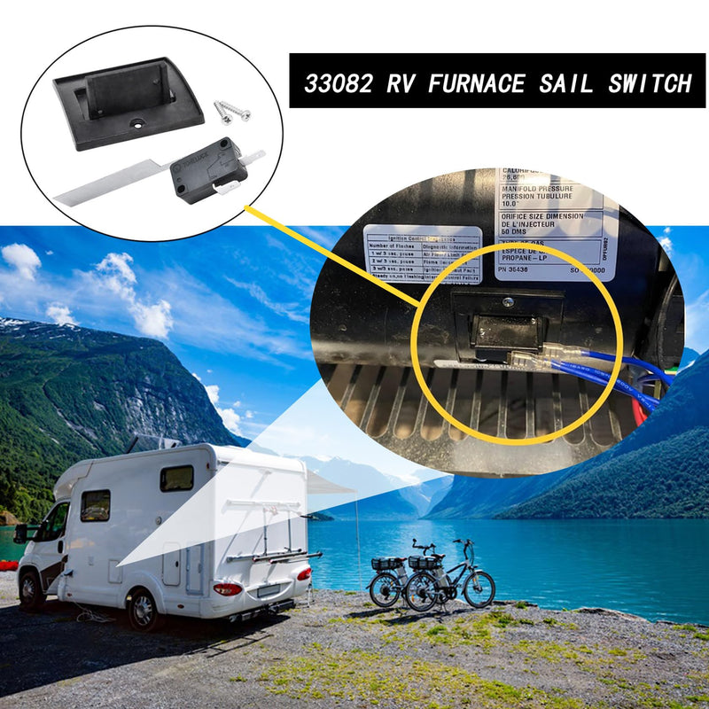 33082 Sail Switch with New Upgrade Bracket Kit, Replacement for Dometic Atwood AFM AFLD AFLA DMFD Series RV Furnace, Replacement Options 31094,31093,33081,33082 (Pack of 1)