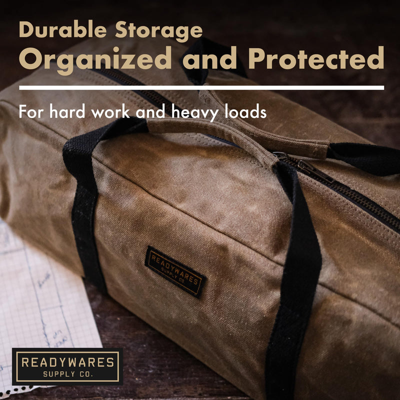 Readywares 16" Utility Bag | Medium Heavy Duty Waxed Canvas Utility Bag, Durable Canvas Toolbag Built Tough for Tradesmen, Contractors, and Everyday Work, Built to Last