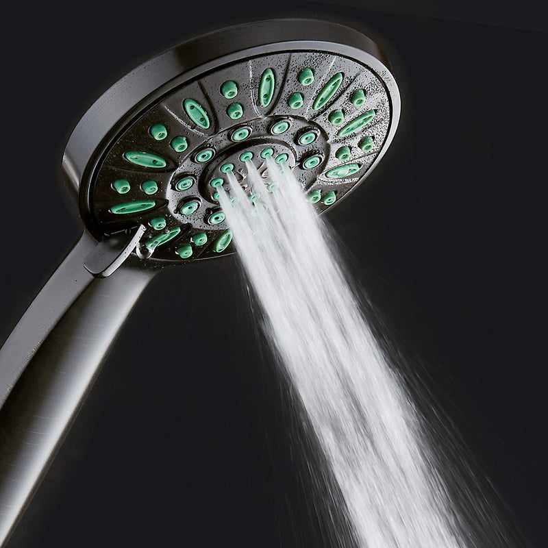 AquaDance Antimicrobial/Anti-Clog High-Pressure 6-setting Hand Shower, Microban Nozzle Protection from Growth of Mold, Mildew & Bacteria for Stronger Shower! Oil-Rubbed Bronze Finish/Coral Green Jets Oil-Rubbed Bronze / Coral Green Jets