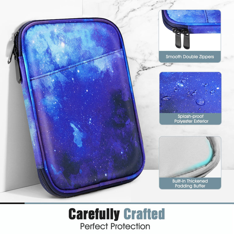 TiMOVO 6-7 Inch Tablet Sleeve for All-New Kindle 2022/10th Gen 2019 /Kindle Paperwhite 11th Gen 2021/Kindle Oasis E-Reader, Protective Case with Pocket for Kindle (8th Gen, 2016), Blue Starry Sky B-Blue Starry Sky