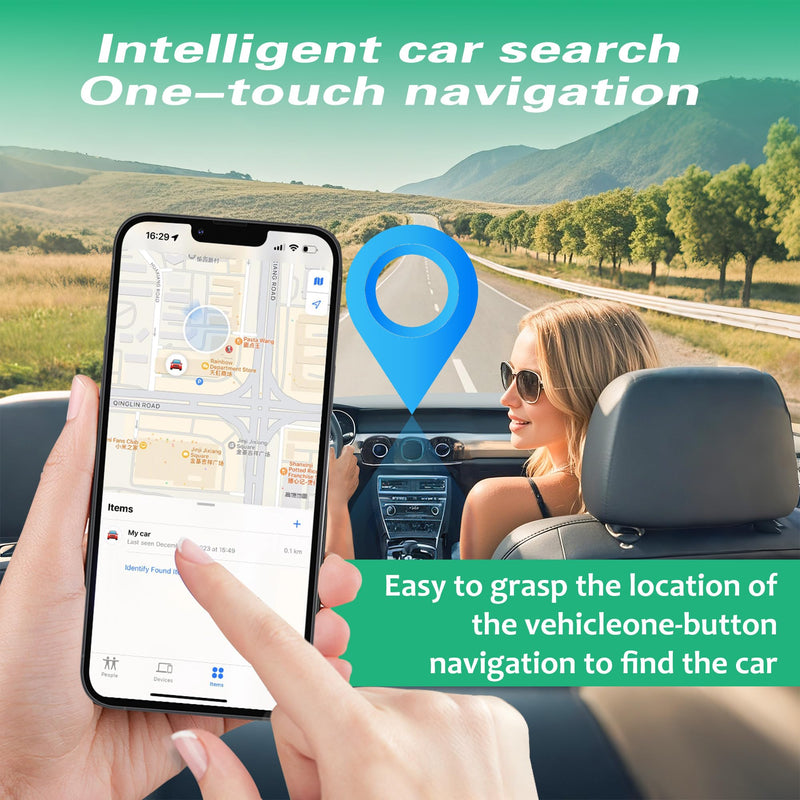 GPS Tracker for Vehicles.Mini Hidden Magnetic GPS Tracker for Vehicles - Full Global Coverage, No Subscription or SIM Card Required - Perfect for Cars, Assets, Pets, Kids, and Seniors!(Black Square) Black square(0.6in*1.35in)