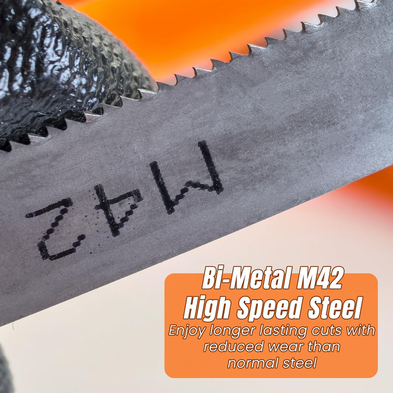 2 Pack 64-1/2 inch Band Saw Blades Metal Cutting, 64-1/2 x 1/2 x 0.02 Inch, Bandsaw Blades, Bi-Metal M42, 14 TPI 2 pcs 14 tpi