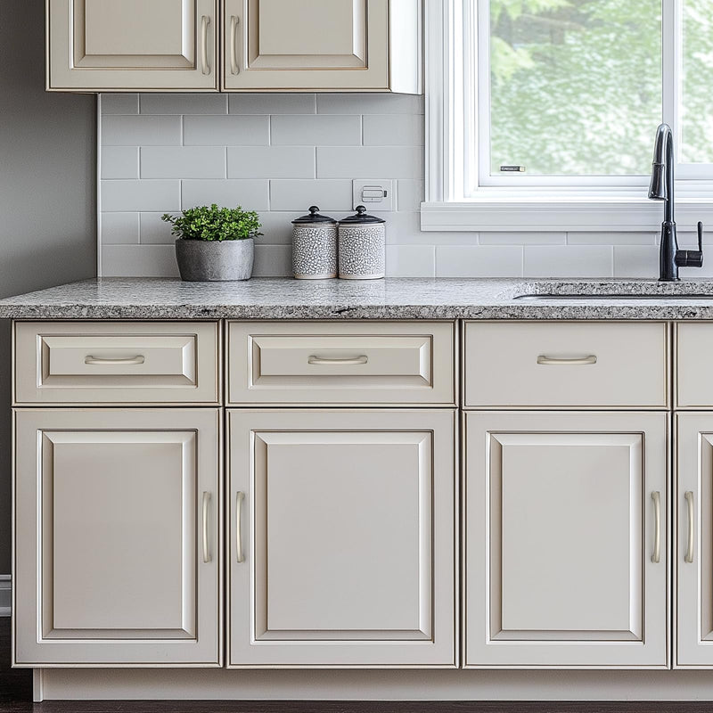 5 Pack Kitchen Cabinet Handles 5 Inch Hole Center Drawer Pulls Curved, Brushed Nickel Cabinet Pulls for Dresser and Drawers Solid