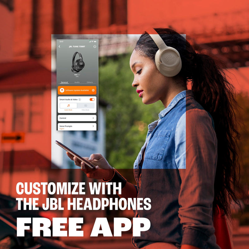 JBL Tune 730BT - Wireless Over-Ear Headphones - Black | JBL Pure Bass Sound, Customize your sound with the JBL Headphones App, 2 beamforming mics for perfect calls