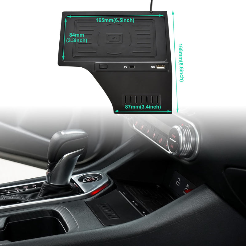 KEWISAUTO Car Wireless Charger for Nissan Sentra S, SV, SR 2020-2024, Center Console Charging Panel QC PD Fast Phone Charger Pad for 2020 2021 2022 2023 2024 Nissan Sentra S, SV, SR Accessories