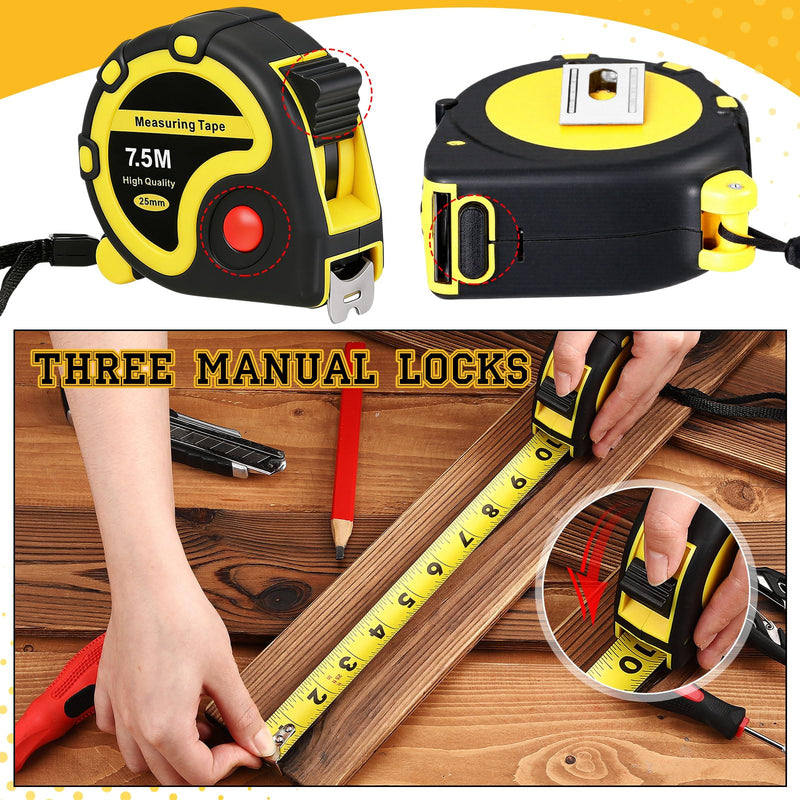 Relaxweex Left Handed Tape Measure with Rubber Reading from Right to Left Measure 25ft