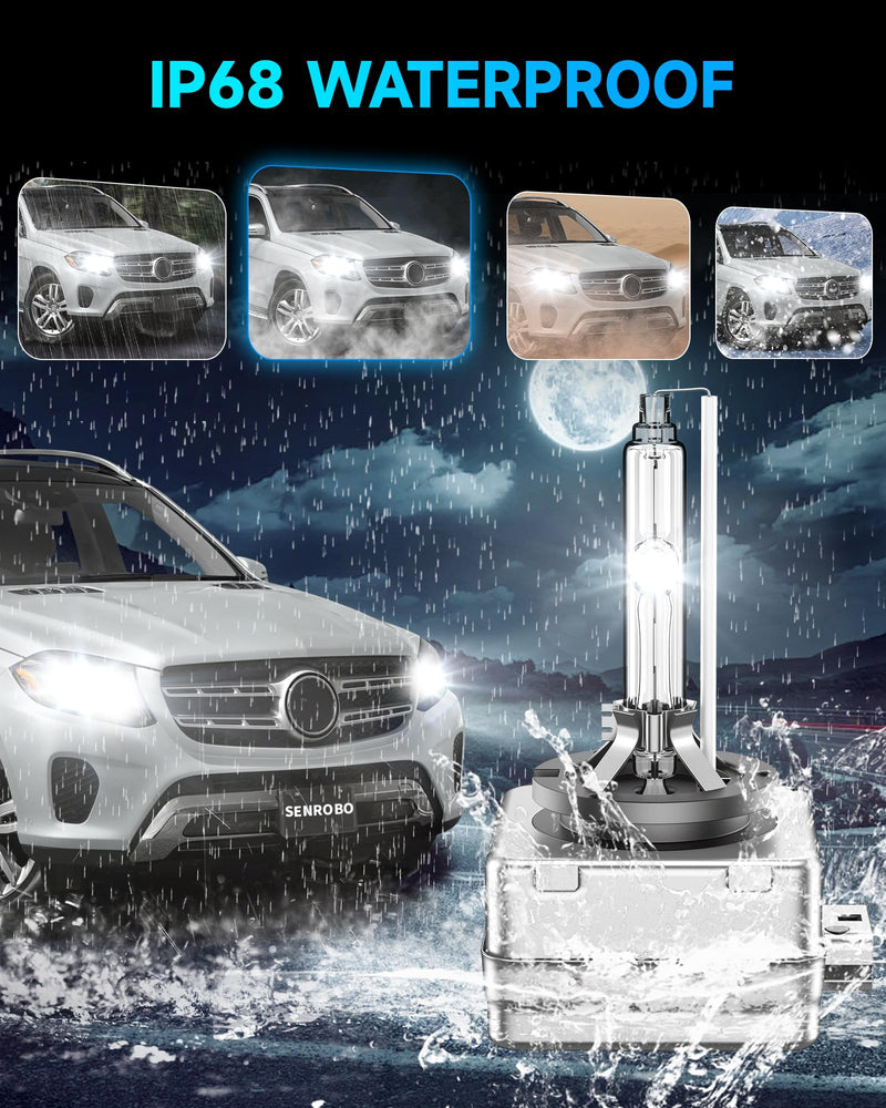 Fit for Mercedes Benz 2017-2019 GLS450 GLS550 GLS63 AMG 2008-2015 GL320 GL350 GL450 GL550 GL63 GLK350 GLK450 D1S HID Xenon Headlight Bulbs, High Low Beam Light Bulb, 6000K White, Pack of 2 D1S-6000K