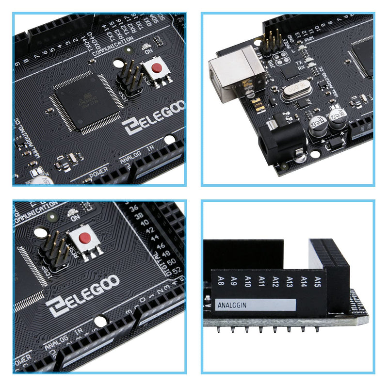 ELEGOO MEGA R3 Board ATmega 2560(Black) & ELEGOO UNO R3 Board ATmega328P