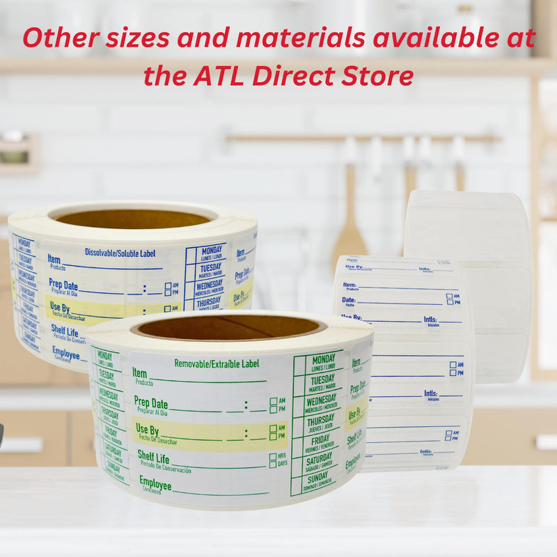 2x3 Dissolvable Food Labels, 500 Label Stickers, Bottle Labels for Storage Bins, Sticker Labels for Food containers, (500, Blank) White 500 Count