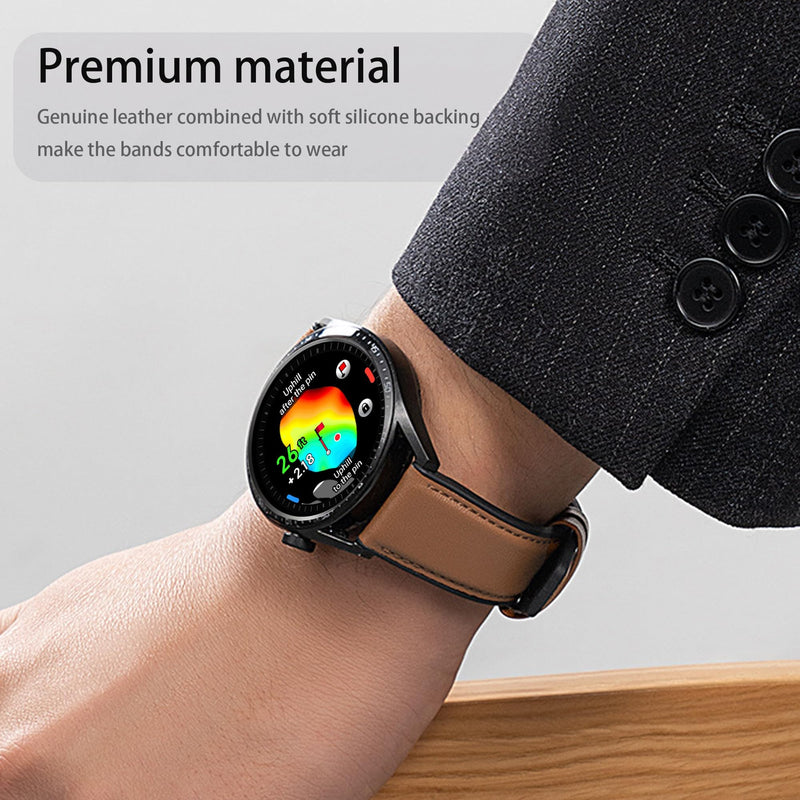 Compatible for Gard Pro Ultra 3 Bands, Leather Silicone Breathable Replacement Smartwatch Strap Wristband Compatible for Gard Pro Ultra 3, ULTRA 2+, HEALTH 3 48mm, 41mm, HEALTH 2+, 2 Smart Watch Brown 22mm size band