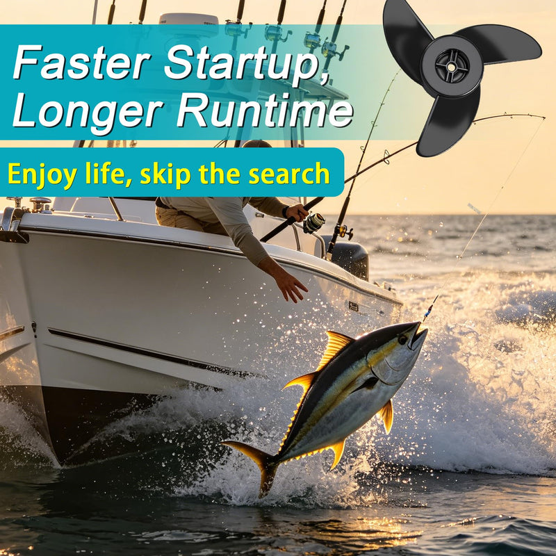 3-Blade Trolling Motor Propeller Compatible with Motorguide Machete III Trolling Motor - 3.5" Hub Small Boat Shallow-Water Replacement Drill Power