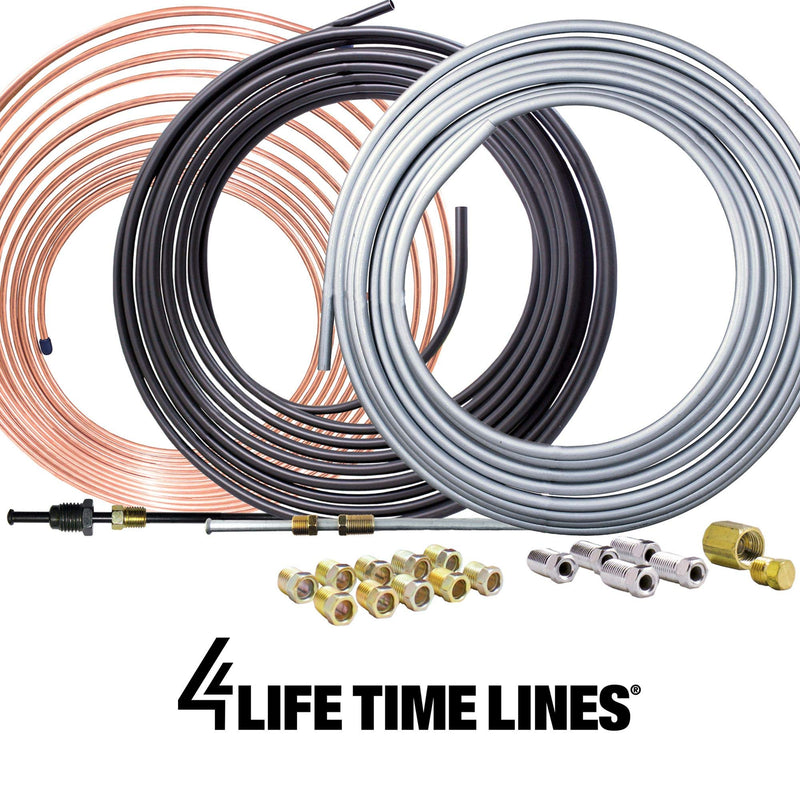 4LIFETIMELINES Superior Non-Magnetic True Copper-Nickel Brake Line Tubing Coil – Durable & Rust-Resistant 3/16" x 25' (.028" Wall Thickness) – Premium Quality for Enhanced Vehicle Safety & Performance