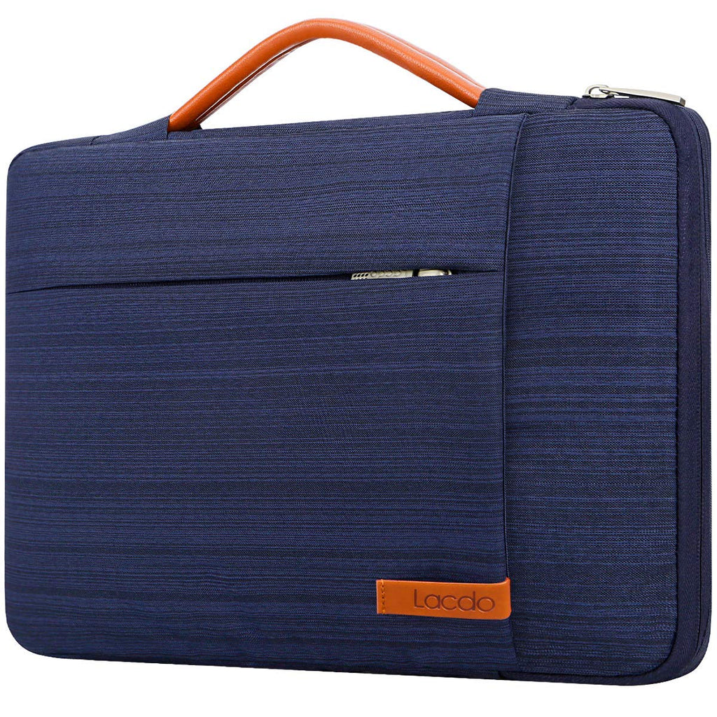 Lacdo 360° Protective 15-15.6 Inch Laptop Sleeve Case for Acer HP Lenovo Dell ASUS Laptop, Acer Aspire 15, HP Pavilion 15, Dell Inspiron 15, Lenovo IdeaPad 15, ASUS ZenBook 15 Computer Bag, Blue 15-15.6 Inches