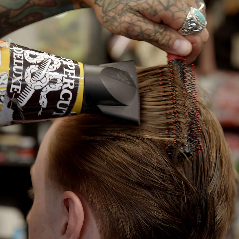 Uppercut Deluxe Quiff Roller Hair Styling Brush | Volumising Hair Brush to Lift and Create Quiff Styles. Spaced Ball Tipped Bristles Prevent Pulling. For Smooth Styling.