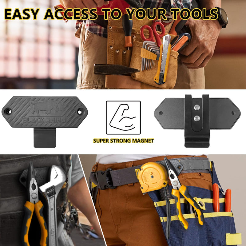 Magnetic Tool Holder, Strong Magnetic Tool Belt Clip, Magnetic Tool Holder Storage Organizer for Screws, Nails, Hammer, Sockets, Pliers, Screw Driver, Trowel, Drill Bit, Wrench,... 2