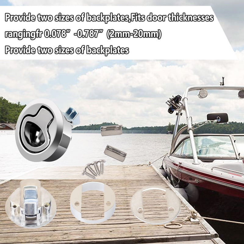 Boat Slam Latch 2" Lift Handle Deck Hatch Marine Grade Stainless Steel Zinc Alloy Flush Latches Boat Hardware Pack of 2