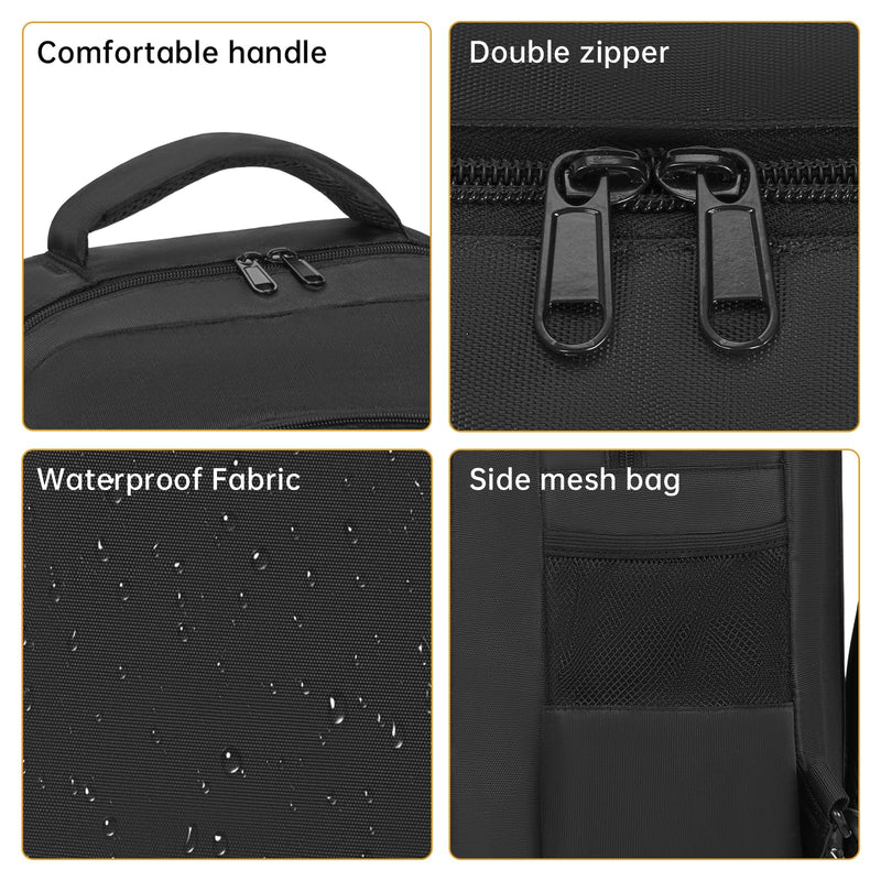 Barber Supplies Bag, Portable Backpack Bags Organizer for Clippers and Supplies, Travel Hairstylist Clipper Case for Barber Hair Cutting Kits with USB Port 12.1"x4.6"x17.2"