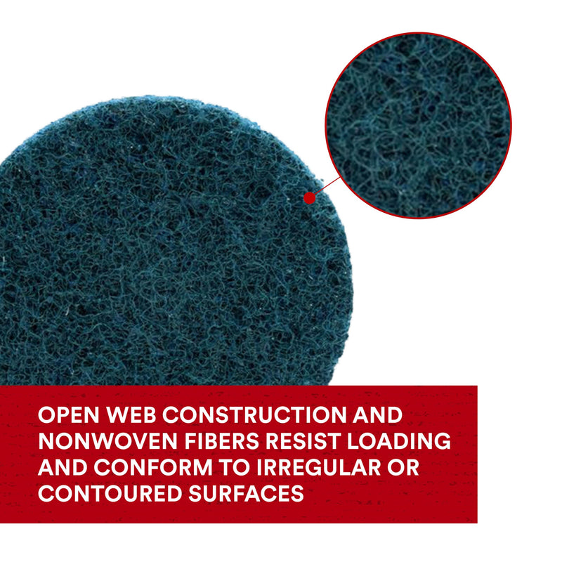 Scotch-Brite Roloc Surface Conditioning Disc, TR 07516, 2 in x NH S SFN, 25 per Carton 2 inches