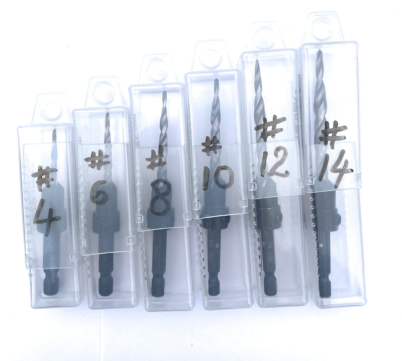 FTG USA Storage Container 6 Piece Extendable Plastic Box Used as Storage Case for Countersink and Replacement Drill Bits Small Size Boxes
