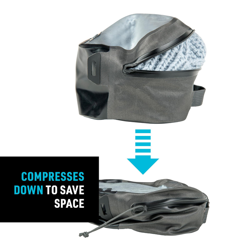 Nite Ize RunOff Waterproof Packing Cube - Waterproof Packing Cube for Travel - Dry Travel Bag with Compression - Charcoal, Small Small (Pack of 1)