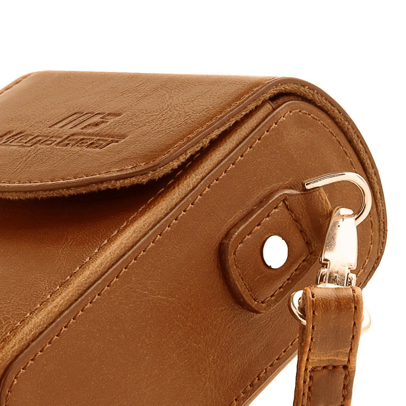 MegaGear Canon PowerShot SX740 HS, SX730 HS Leather Camera Case with Strap - Light Brown