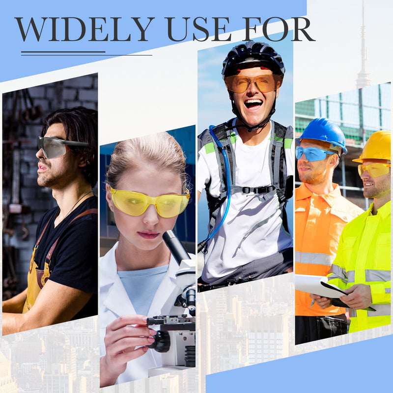 Queekay 24 Pairs Safety Glasses Unisex Anti Scratch Protective Goggles Impact Resistant Lens Eyewear As Pictures Shown