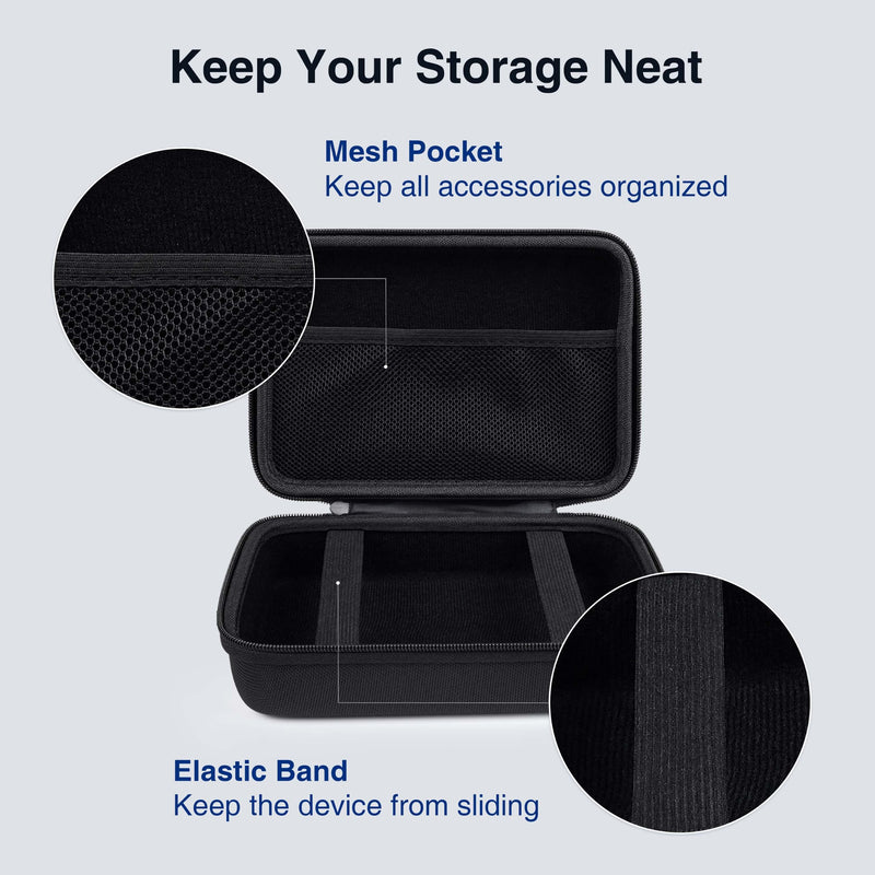 SUPVAN G15M Mini Nylon Hard Protective Travel Case, Black | Premium Protection, Secure & Organized Interior, Compact & Portable, Easy to Carry, Multi-Purpose Storage