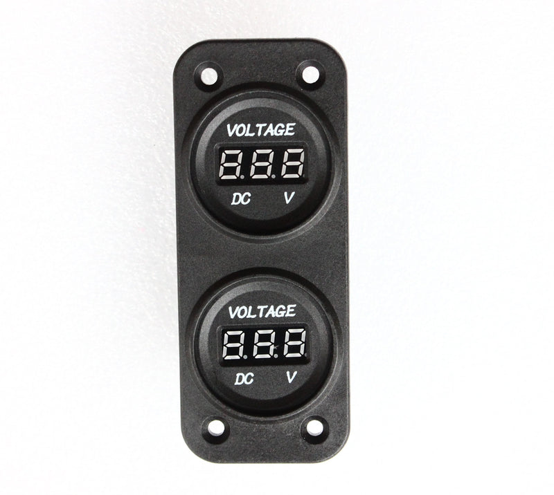Bandc Dual LED Digital Battery Volt Gauge for Car/Boat/ATV/utv/Camper/caravans