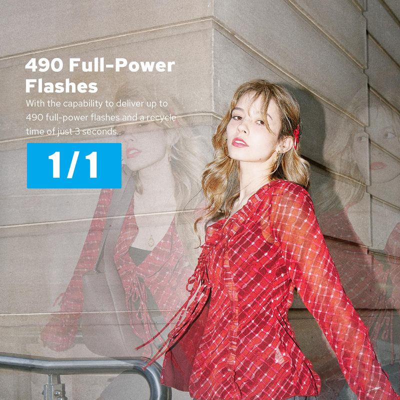 Godox IA32 Mini Flash Speedlite GN15 Output 490 Full-Power Flashes -7°~90° Adjustment, 8 Power Levels Auto/Manual Modes, 2×AA Battery - Powered Compatible with Canon/Nikon/Sony/Fujifilm/Olympus Camera Godox IA32