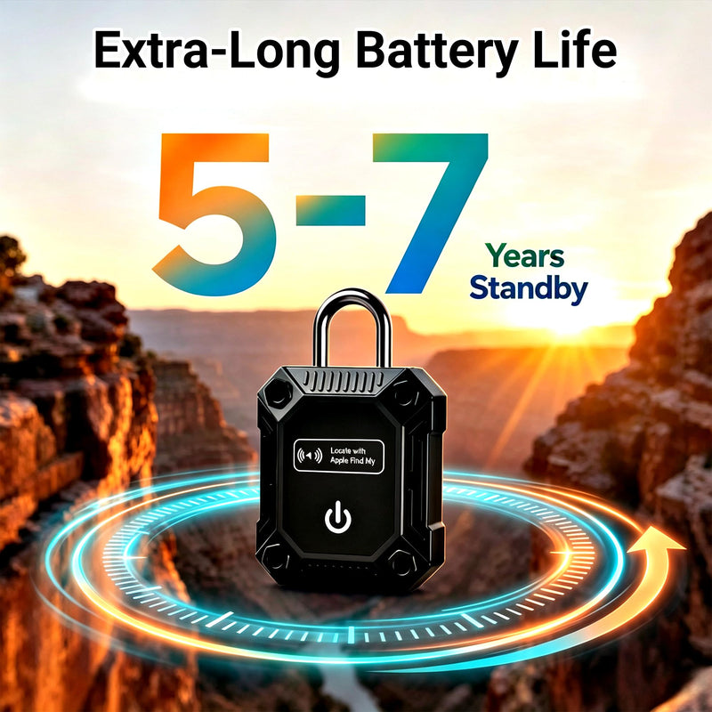 Tracker Tag 2 Pack(iOS Only), Bluetooth Trackers for Apple Find My, 7-Year Battery Life, IP68 Waterproof, Item Finders Smart Tag for Keys, Luggage, Backpack-[Apple MFi Certified] 2 PCS