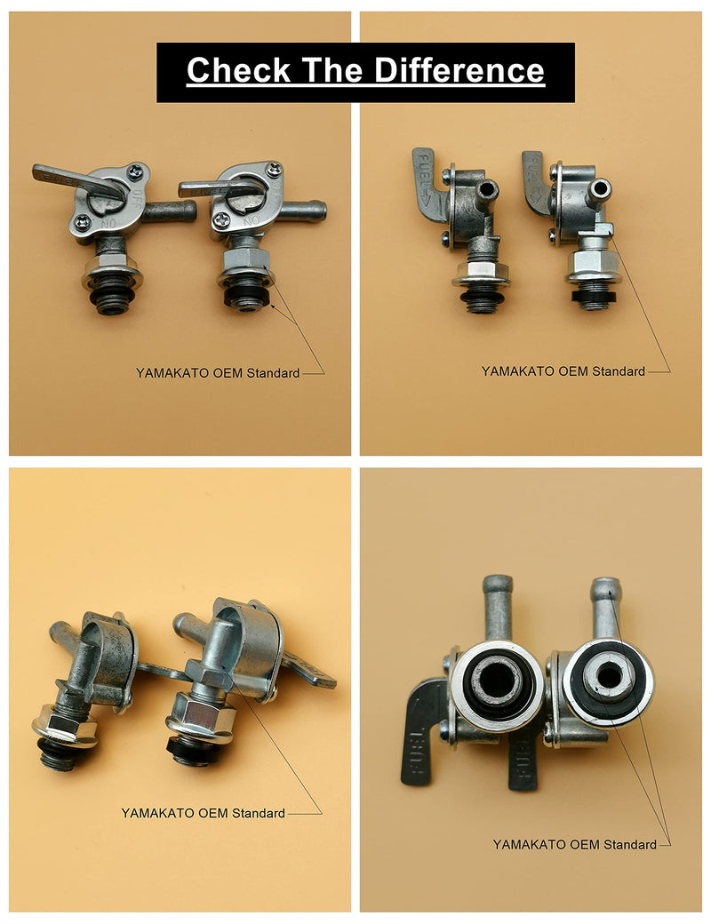 YAMAKATO Generator Fuel Petcock Switch Gas Tank Shut Off Valve for Champion Firman Generac OH3384 Briggs & Stratton 310574GS 193272GS 204743GS Yamaha Honda M10 x 1.25mm 28-1783-V2 For Generators