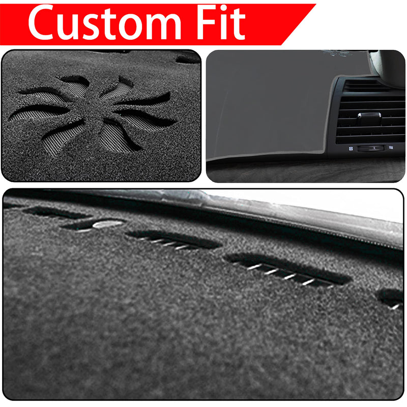 SENSHINE for Toyota Camry Accessories 2007-2011 Dashboard Cover Center Console Cover Dash Mat Carpet Protector Sunshield Cover Custom Fit, All Gray