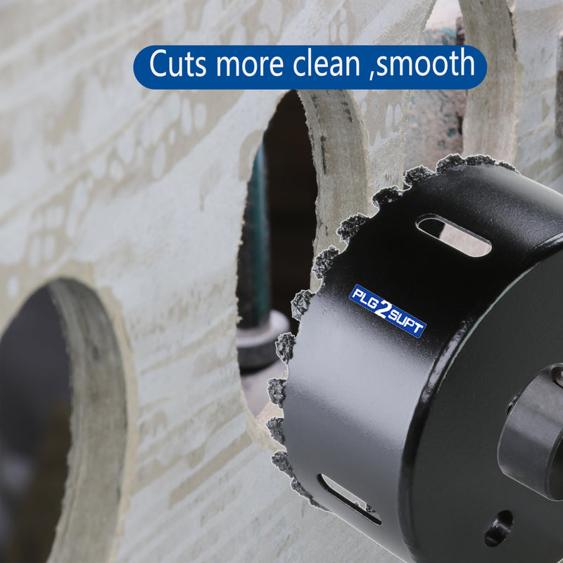 4 inch Carbide Grit Hole Saw Cutter for Hardy Plank Air Brick Stucco Drywall Fiber Cement siding Backer Board Plasterboard (102mm)4"